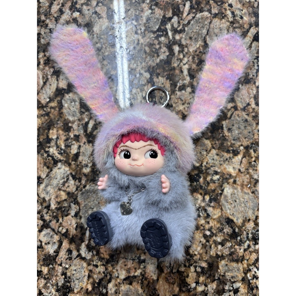 Letsvan Wakuku Fuzzy Trendy Fun Party Series "Become Rebel" Vinyl Plush Keychain